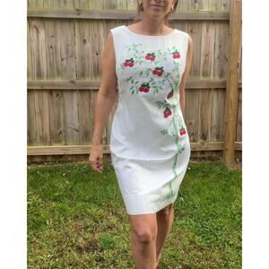 Reworked Vintage Cherry Embroidered Dress — Romantic Italian Summer